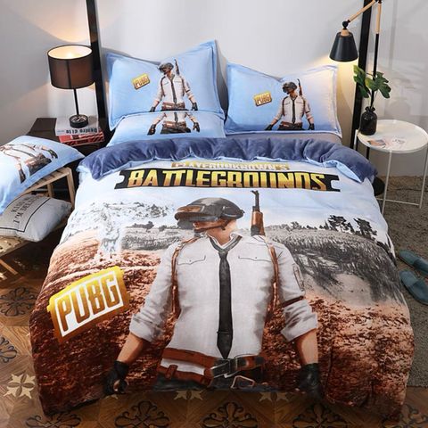 Set 4 Món Nỉ Nhung 200gr hình in 3D PUBG