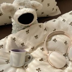 4Pcs Cotton Muslin Triple Layer | Set Cotton Linen 3 Lớp Bed Set | ID 4PCSGACCT04