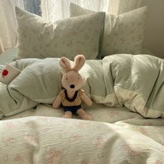 4Pcs Cotton Muslin Triple Layer | Set Cotton Linen 3 Lớp Bed Set | ID 4PCSGACCT14