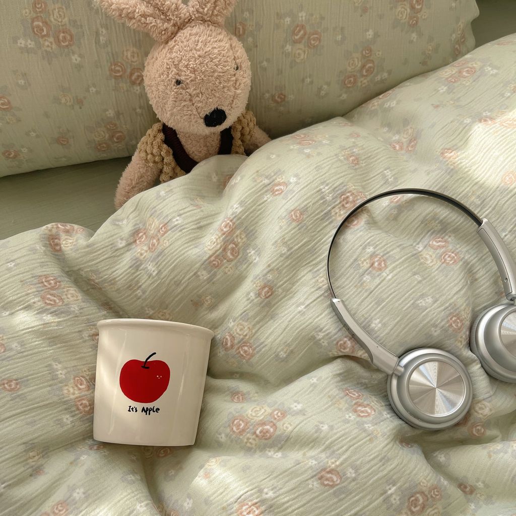 4Pcs Cotton Muslin Triple Layer | Set Cotton Linen 3 Lớp Bed Set | ID 4PCSGACCT14