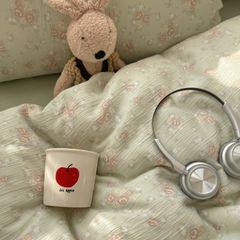 4Pcs Cotton Muslin Triple Layer | Set Cotton Linen 3 Lớp Bed Set | ID 4PCSGACCT14