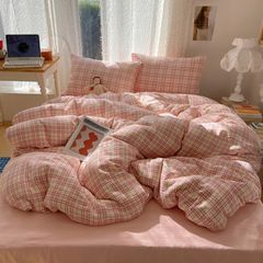 4Pcs Cotton Muslin Triple Layer | Set Cotton Linen 3 Lớp Bed Set | ID 4PCSGACCT13