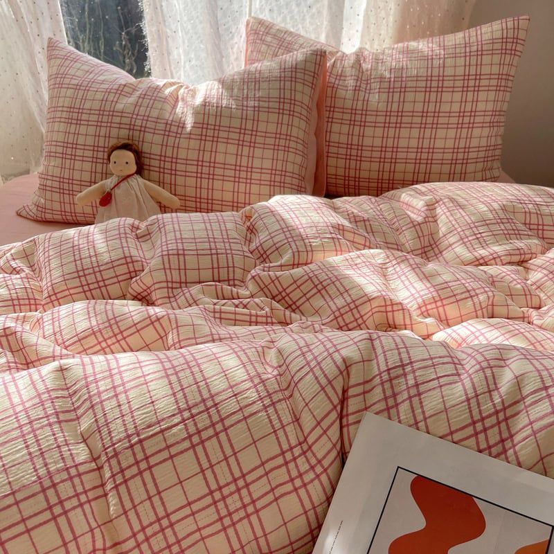 4Pcs Cotton Muslin Triple Layer | Set Cotton Linen 3 Lớp Bed Set | ID 4PCSGACCT13