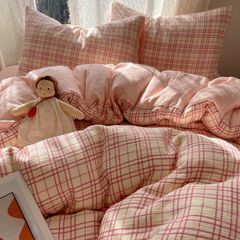 4Pcs Cotton Muslin Triple Layer | Set Cotton Linen 3 Lớp Bed Set | ID 4PCSGACCT13