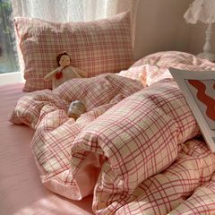 4Pcs Cotton Muslin Triple Layer | Set Cotton Linen 3 Lớp Bed Set | ID 4PCSGACCT13