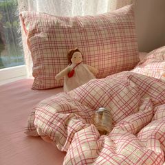 4Pcs Cotton Muslin Triple Layer | Set Cotton Linen 3 Lớp Bed Set | ID 4PCSGACCT13