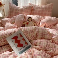 4Pcs Cotton Muslin Triple Layer | Set Cotton Linen 3 Lớp Bed Set | ID 4PCSGACCT13