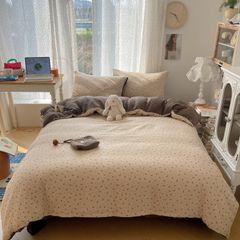 4Pcs Cotton Muslin Triple Layer | Set Cotton Linen 3 Lớp Bed Set | ID 4PCSGACCT12