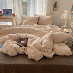 4Pcs Cotton Muslin Triple Layer | Set Cotton Linen 3 Lớp Bed Set | ID 4PCSGACCT12