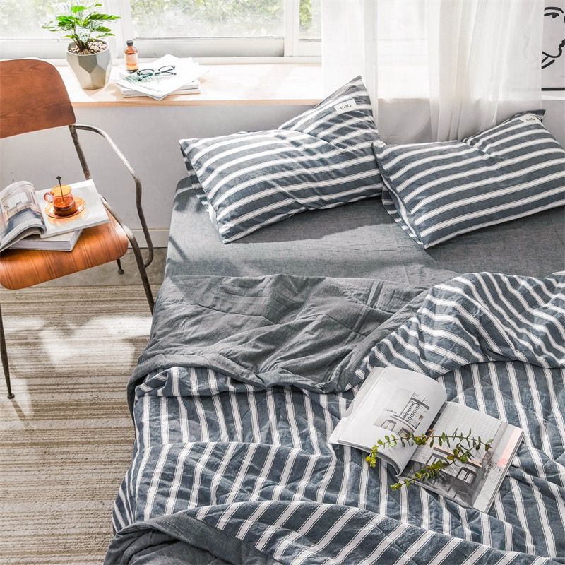 4Pcs Japan Linen |  New Colection Bedsets Summer Blanket 230*200 Drap Freesize | ID jp025025