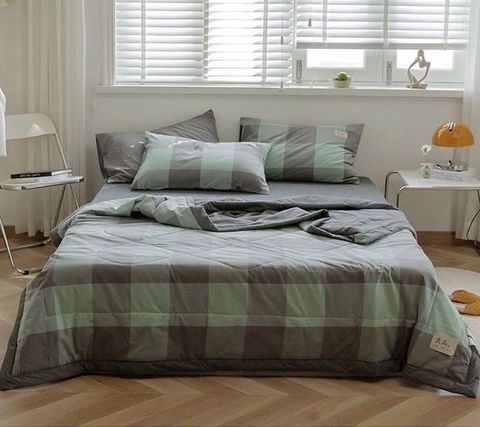 4Pcs Japan Linen |  New Colection Bedsets Summer Blanket 230*200 Drap Freesize | ID jp025026