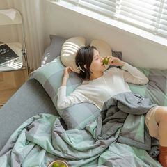 4Pcs Japan Linen |  New Colection Bedsets Summer Blanket 230*200 Drap Freesize | ID jp025026