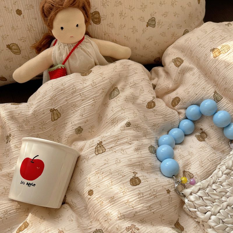 4Pcs Cotton Muslin Triple Layer | Set Cotton Linen 3 Lớp Bed Set | ID 4PCSGACCT11