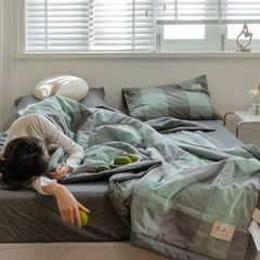 4Pcs Japan Linen |  New Colection Bedsets Summer Blanket 230*200 Drap Freesize | ID jp025026