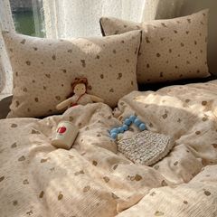 4Pcs Cotton Muslin Triple Layer | Set Cotton Linen 3 Lớp Bed Set | ID 4PCSGACCT11