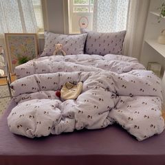 4Pcs Cotton Muslin Triple Layer | Set Cotton Linen 3 Lớp Bed Set | ID 4PCSGACCT10