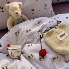 4Pcs Cotton Muslin Triple Layer | Set Cotton Linen 3 Lớp Bed Set | ID 4PCSGACCT10