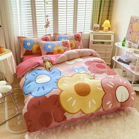 Set 4 Món Nỉ Nhung 200gr hình in 3D BrownFlower