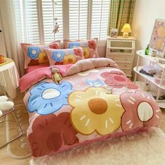 Set 4 Món Nỉ Nhung 200gr hình in 3D BrownFlower