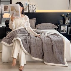 Home Text – Wool Blanket | Chăn Lông Cừu Minmin 230×200cm (1.6kg) | Gray