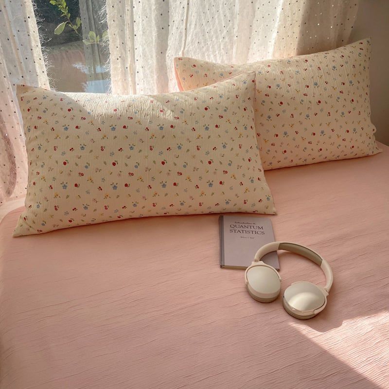 4Pcs Cotton Muslin Triple Layer | Set Cotton Linen 3 Lớp Bed Set | ID 4PCSGACCT08