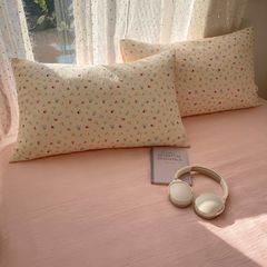 4Pcs Cotton Muslin Triple Layer | Set Cotton Linen 3 Lớp Bed Set | ID 4PCSGACCT08