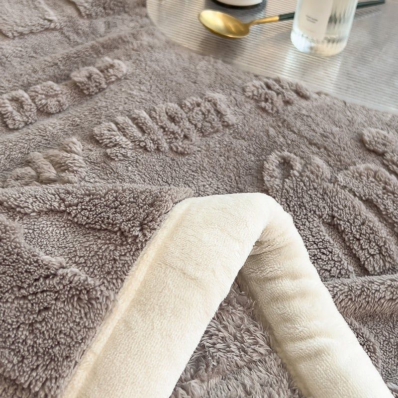 Home Text – Wool Blanket | Chăn Lông Cừu Minmin 230×200cm (1.6kg) | Gray