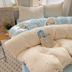 4Pcs Cotton Muslin Triple Layer | Set Cotton Linen 3 Lớp Bed Set | ID 4PCSGACCT07