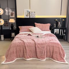 Home Text – Wool Blanket | Chăn Lông Cừu Minmin 230×200cm (1.6kg) | Deep Pink