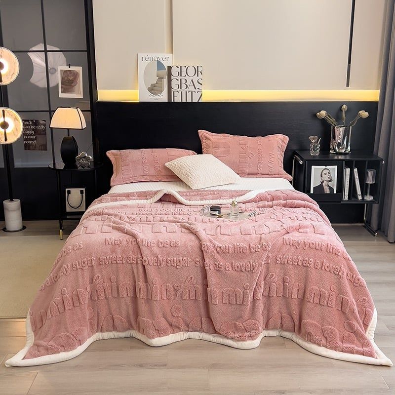 Home Text – Wool Blanket | Chăn Lông Cừu Minmin 230×200cm (1.6kg)