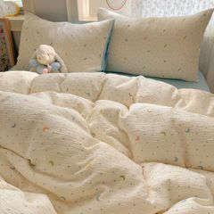 4Pcs Cotton Muslin Triple Layer | Set Cotton Linen 3 Lớp Bed Set | ID 4PCSGACCT07