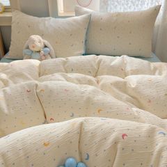 4Pcs Cotton Muslin Triple Layer | Set Cotton Linen 3 Lớp Bed Set | ID 4PCSGACCT07