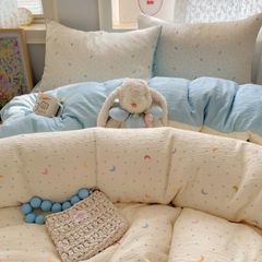 4Pcs Cotton Muslin Triple Layer | Set Cotton Linen 3 Lớp Bed Set | ID 4PCSGACCT07