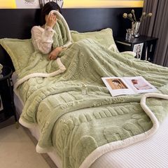 Home Text – Wool Blanket | Chăn Lông Cừu Minmin 230×200cm (1.6kg) | Matcha Green