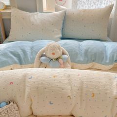 4Pcs Cotton Muslin Triple Layer | Set Cotton Linen 3 Lớp Bed Set | ID 4PCSGACCT07