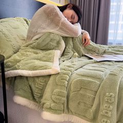 Home Text – Wool Blanket | Chăn Lông Cừu Minmin 230×200cm (1.6kg) | Matcha Green