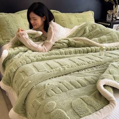 Home Text – Wool Blanket | Chăn Lông Cừu Minmin 230×200cm (1.6kg) | Matcha Green