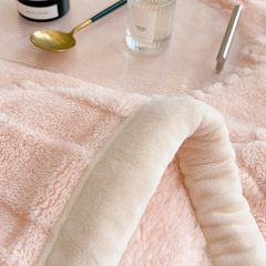 Home Text – Wool Blanket | Chăn Lông Cừu Minmin 230×200cm (1.6kg) | Pink