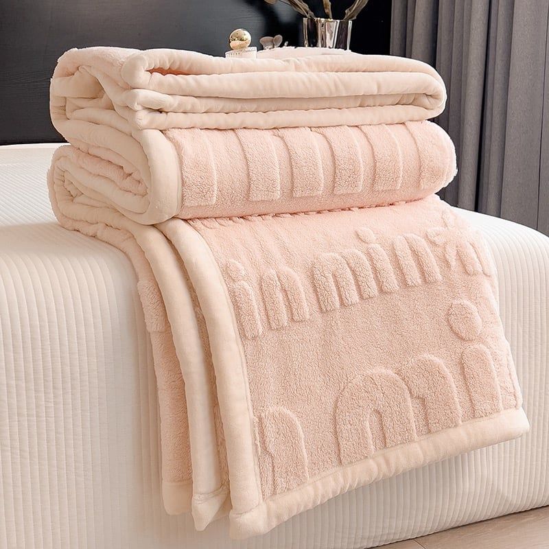 Home Text – Wool Blanket | Chăn Lông Cừu Minmin 230×200cm (1.6kg) | Pink