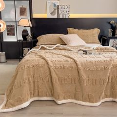 Home Text – Wool Blanket | Chăn Lông Cừu Minmin 230×200cm (1.6kg) | Camel
