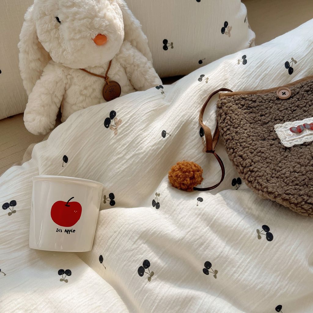 4Pcs Cotton Muslin Triple Layer | Set Cotton Linen 3 Lớp Bed Set | ID 4PCSGACCT05