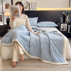 Home Text – Wool Blanket | Chăn Lông Cừu Minmin 230×200cm (1.6kg) | Baby Blue