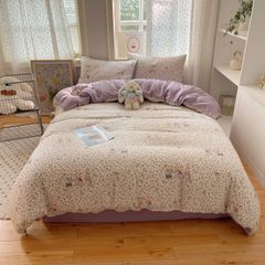 4Pcs Cotton Muslin Triple Layer | Set Cotton Linen 3 Lớp Bed Set | ID 4PCSGACCT03