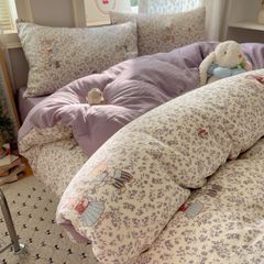 4Pcs Cotton Muslin Triple Layer | Set Cotton Linen 3 Lớp Bed Set | ID 4PCSGACCT03