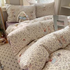 4Pcs Cotton Muslin Triple Layer | Set Cotton Linen 3 Lớp Bed Set | ID 4PCSGACCT03