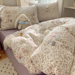 4Pcs Cotton Muslin Triple Layer | Set Cotton Linen 3 Lớp Bed Set | ID 4PCSGACCT03