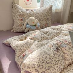 4Pcs Cotton Muslin Triple Layer | Set Cotton Linen 3 Lớp Bed Set | ID 4PCSGACCT03