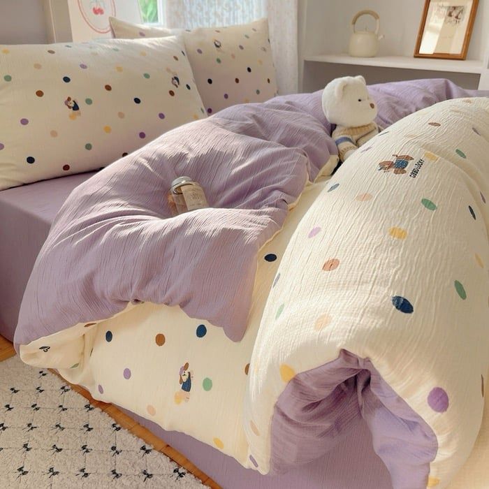 4Pcs Cotton Muslin Triple Layer | Set Cotton Linen 3 Lớp Bed Set | ID 4PCSGACCT20