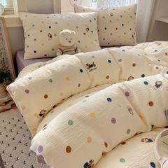 4Pcs Cotton Muslin Triple Layer | Set Cotton Linen 3 Lớp Bed Set | ID 4PCSGACCT20