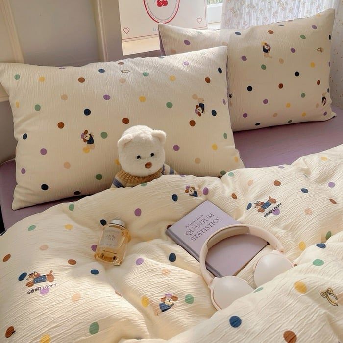 4Pcs Cotton Muslin Triple Layer | Set Cotton Linen 3 Lớp Bed Set | ID 4PCSGACCT20